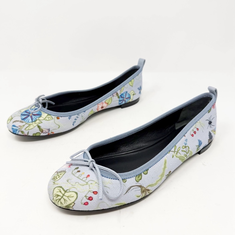 Gucci Ali Floral Canvas Ballet Flats Size 37.5 - Picture 2 of 15